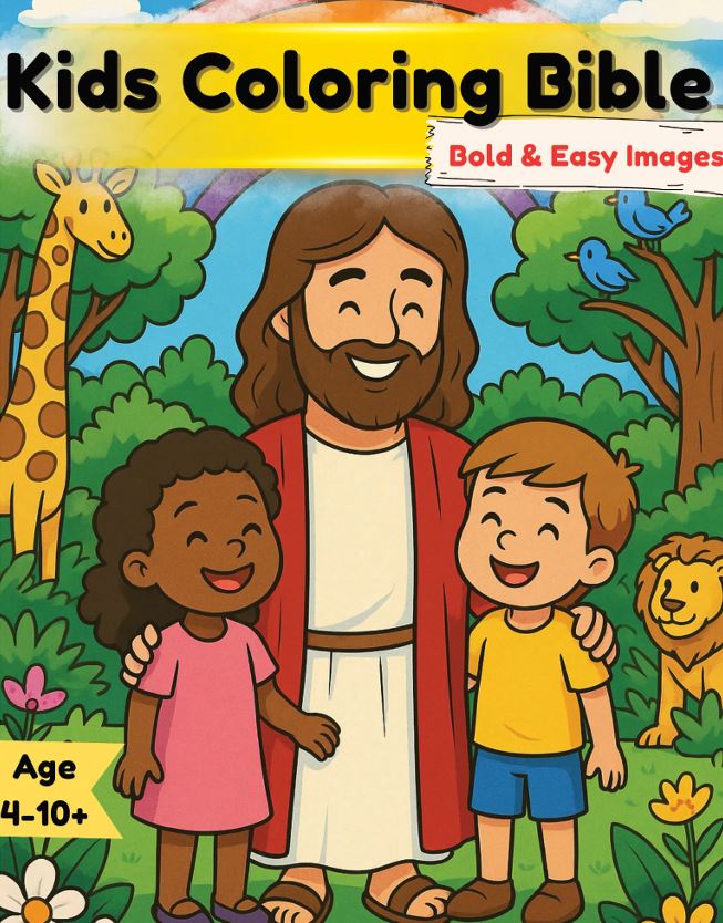 Kids Coloring Bible: Color 20+ Fun and Faith-Filled Bible Stories to Color For Boys & Girls | Coloring Book for Toddlers and Preschool Kids | ... Book and Coloring Pages (Kids Ages 4-10) cover